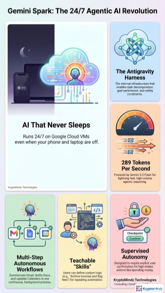 Gemini Spark & Agentic AI: Your 24/7 Autonomous Assistant | Kryptomindz ...